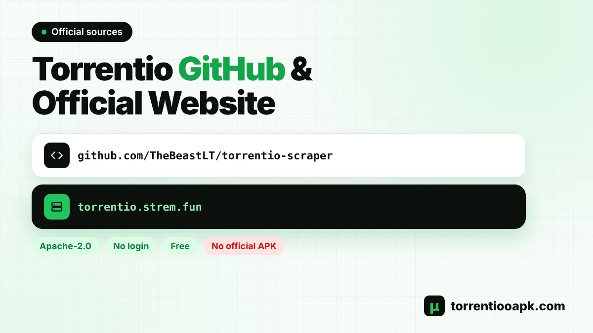 Torrentio GitHub repository and official website guide